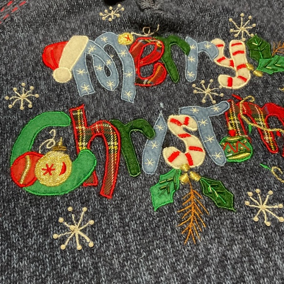 Vintage Tiara International Christmas Collection Quarter Zip Sweater Women’s M - Picture 6 of 11